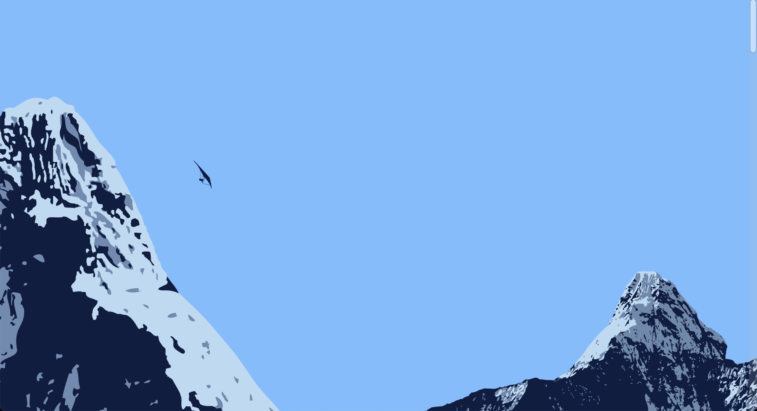 Hang glider and mountains background image.